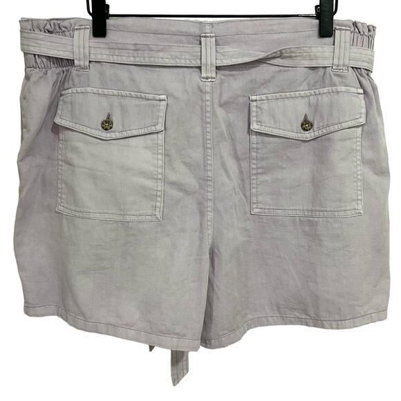 Old Navy Purple Belted High Waisted Twill Shorts Size Large New - Picture 6 of 9
